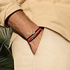 Karma and Luck  Bracelets - Red Mens  -  Brave Gaze - Red String Matte Onyx Evil Eye Bracelet