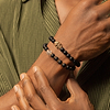 Karma and Luck  Bracelets - Mens  -  Celebrate Life - Matte Onyx Skull Charm Bracelet
