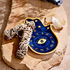 Karma and Luck  Home Decor  -  Omniscient Energy - Astro Hamsa Plate Yerba Santa White Sage Box
