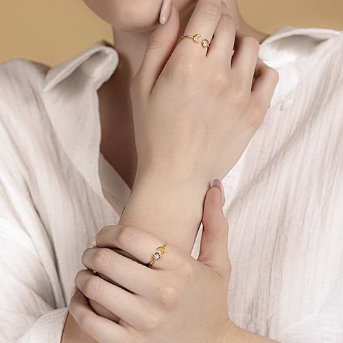 Karma and Luck  Ring  -  Shift in Consciousness - Moonstone Gold Moon Ring