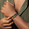 Karma and Luck  Bracelets - Mens  -  Fiery Luck - Jade Evil Eye Charm Wrap
