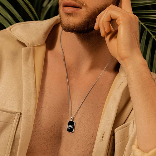 Karma and Luck  Necklaces - Mens  -  Unlimited Endurance - Eye of Horus Necklace