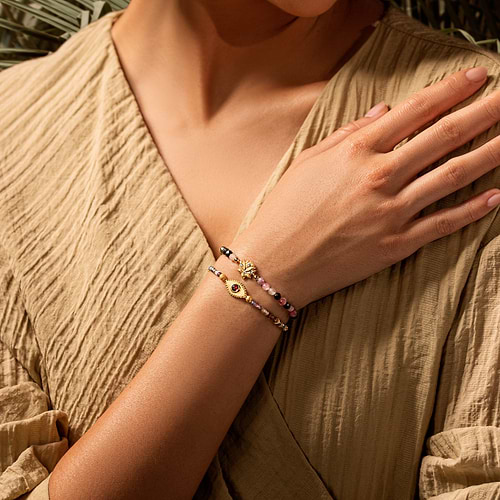Karma and Luck  Bracelets - Womens  -  Spiritual Power - Sapphire Mix Evil Eye Charm Bracelet