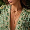 Karma and Luck  Necklaces - Womens  -  Glowing Love - Heart Hamsa Rose Quartz Triple Layer Necklace