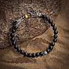 Karma and Luck  Bracelet  -  Fearless Protection - Matte Onyx Dragon Charm Bracelet