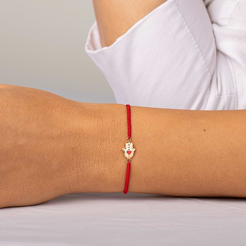 Karma and Luck  Bracelet  -  Expression of Love Red String Hamsa Heart Bracelet