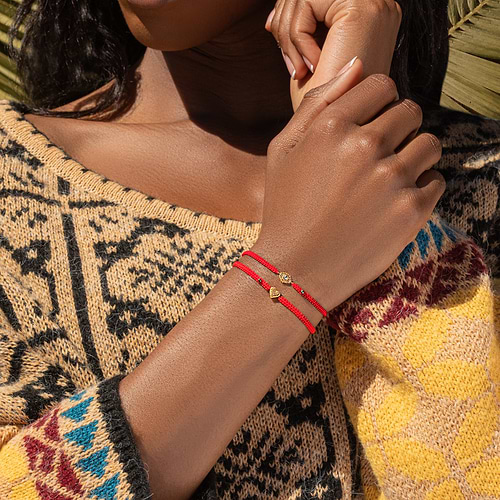 Karma and Luck  Bracelets - Red Womens  -  Powerful Protection - Gold Evil Eye Red String Bracelet
