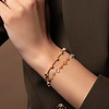Karma and Luck  Bracelet  -  Careful Alignment - Gold Plated 7 Stones Chakra Bracelet