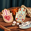 Karma and Luck  Home Decor  -  Reside in Protection - Ceramic Hamsa Evil Eye Plate