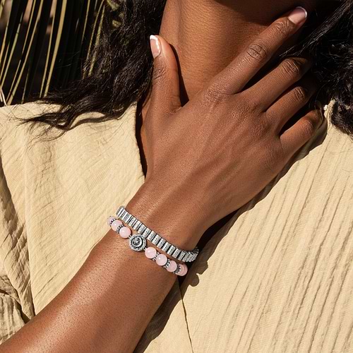 Karma and Luck  Bracelets - Womens  -  Illuminating Love - Moon Rose Quartz Bracelet