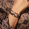 Karma and Luck  Bracelets - Womens  -  Enduring Aura - Hematite Enamel Evil Eye Hamsa Bracelet
