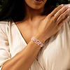 Karma and Luck  Bracelets - Womens  -  Gentle Soul - Rose Quartz Hamsa Evil Eye Charm Bracelet