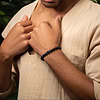 Karma and Luck  Bracelets - Mens  -  Powerful Vibrations - Matte Onyx Bracelet