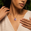 Picture of Soothing Love - Amethyst Heart Diamond Evil Eye Necklace