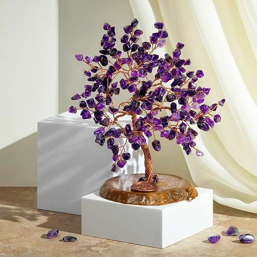 Karma and Luck  Tree of life  -  Oasis Feng Shui Amethyst Crystal Tree