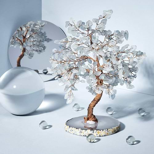 Karma and Luck  Tree of life  -  Relaxing Lullaby Feng Shui Aquamarine Stone Tree