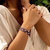 Karma and Luck  Bracelets - Womens  -  Inner Wisdom - Amethyst Hamsa Evil Eye Charm Bracelet