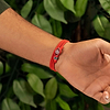 Karma and Luck  Bracelets - Mens  -  Protective Guidance - Red Enamel Evil Eye Wrap Bracelet