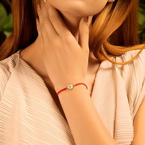 Karma and Luck  Bracelets - Red Womens  -  Patience Love - Red String Turtle Charm Bracelet