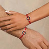 Picture of Hopeful Intuition Black Onyx Karma Circle Red String Bracelet