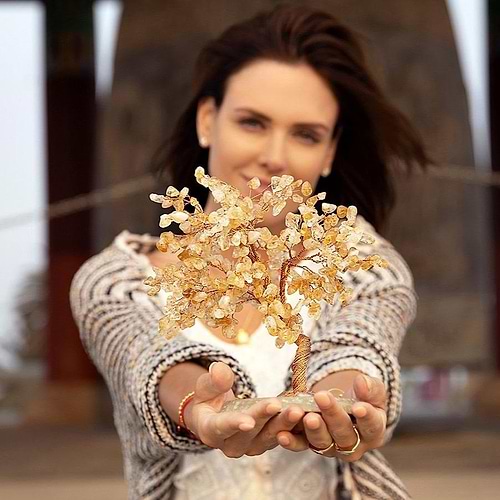 Karma and Luck  Tree of life  -  Happiness Evoker Citrine Feng Shui Tree